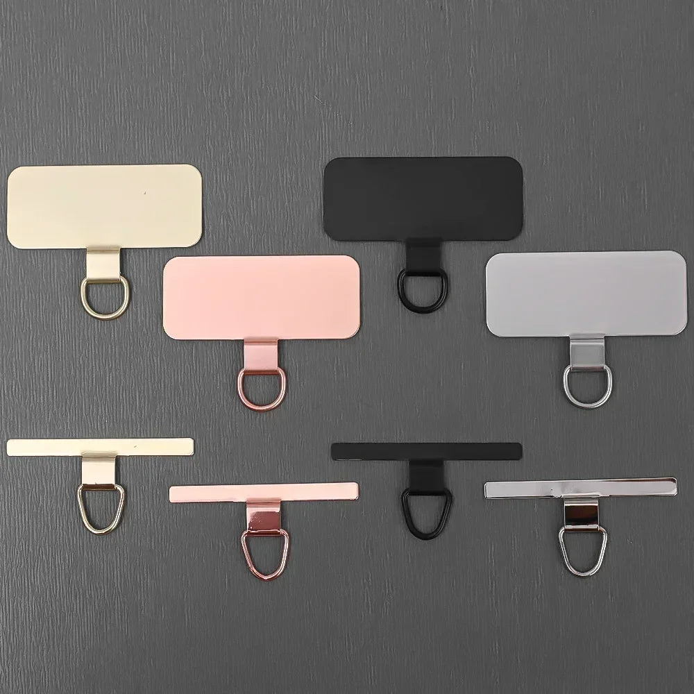 3PCS Stainless Steel Phone Lanyard Patch Tabs Ultra-thin Tether Connector Set