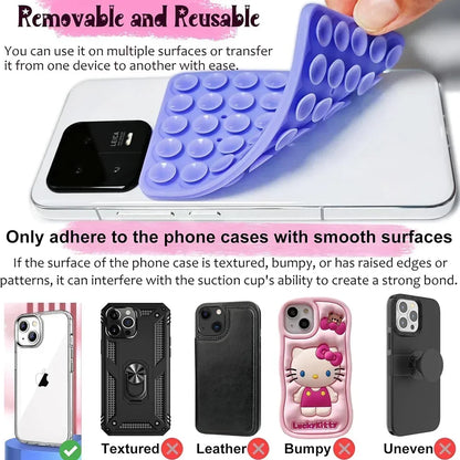 Double-Sided Silicone Suction Cup Phone Stand Strong Anti-Slip Detachable