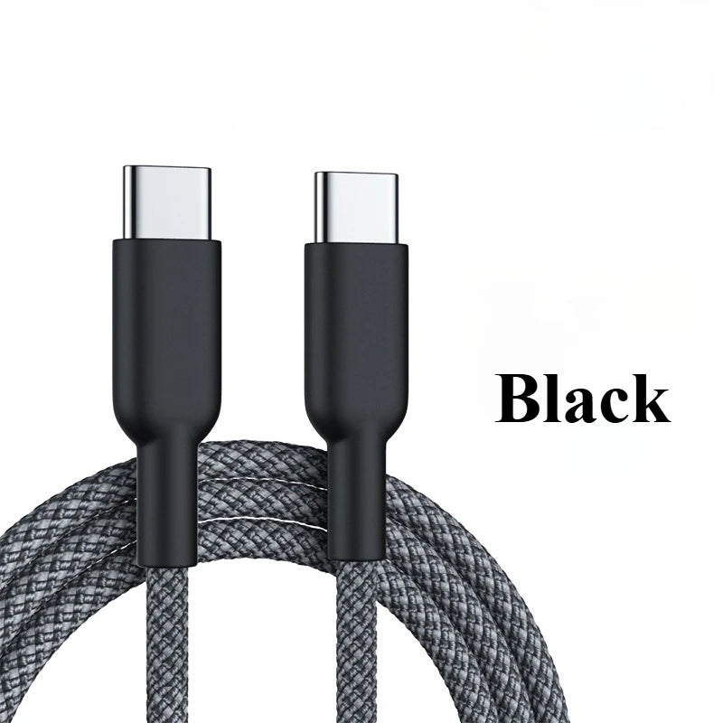 PD60W Type-C to Type-C Fast Charging Cable For iPhone Samsung Xiaomi iPad