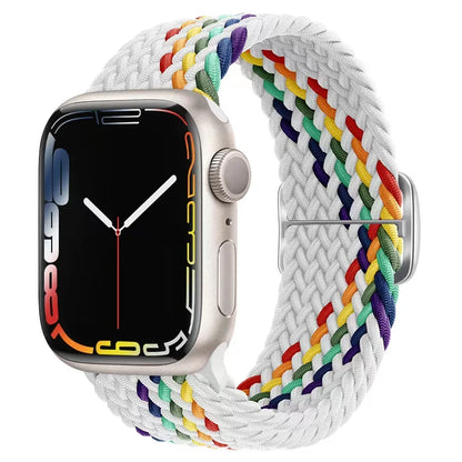 Elastic Braided Strap for Apple Watch Ultra 49mm and Series 9–SE, 45–38mm