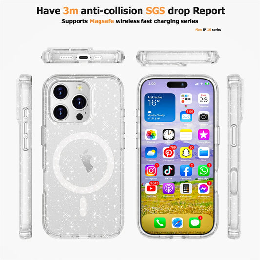Shiny Candy Color Magnetic MagSafe Case for iPhone 16 15 14 13 12 Pro Max