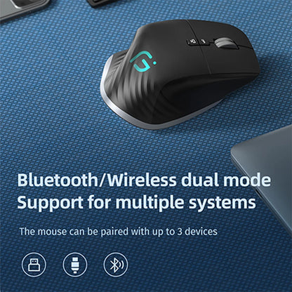 Multi-Device Bluetooth 5.0/3.0 + 2.4G Wireless Mouse Ergonomic Portable