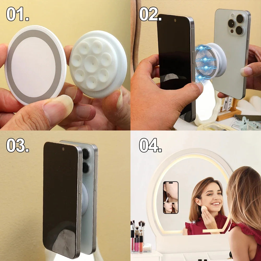 Magnetic Silicone Suction Phone Mount | Mini Universal Hands-Free Holder