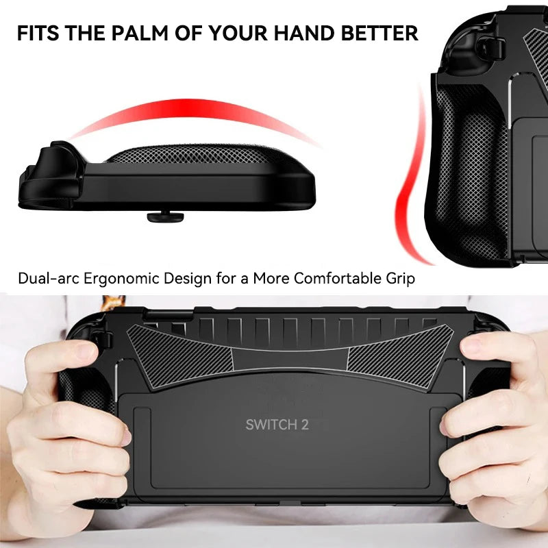 Upgraded TPU Grip Protective Case for 2025 Switch 2 Console Accessories