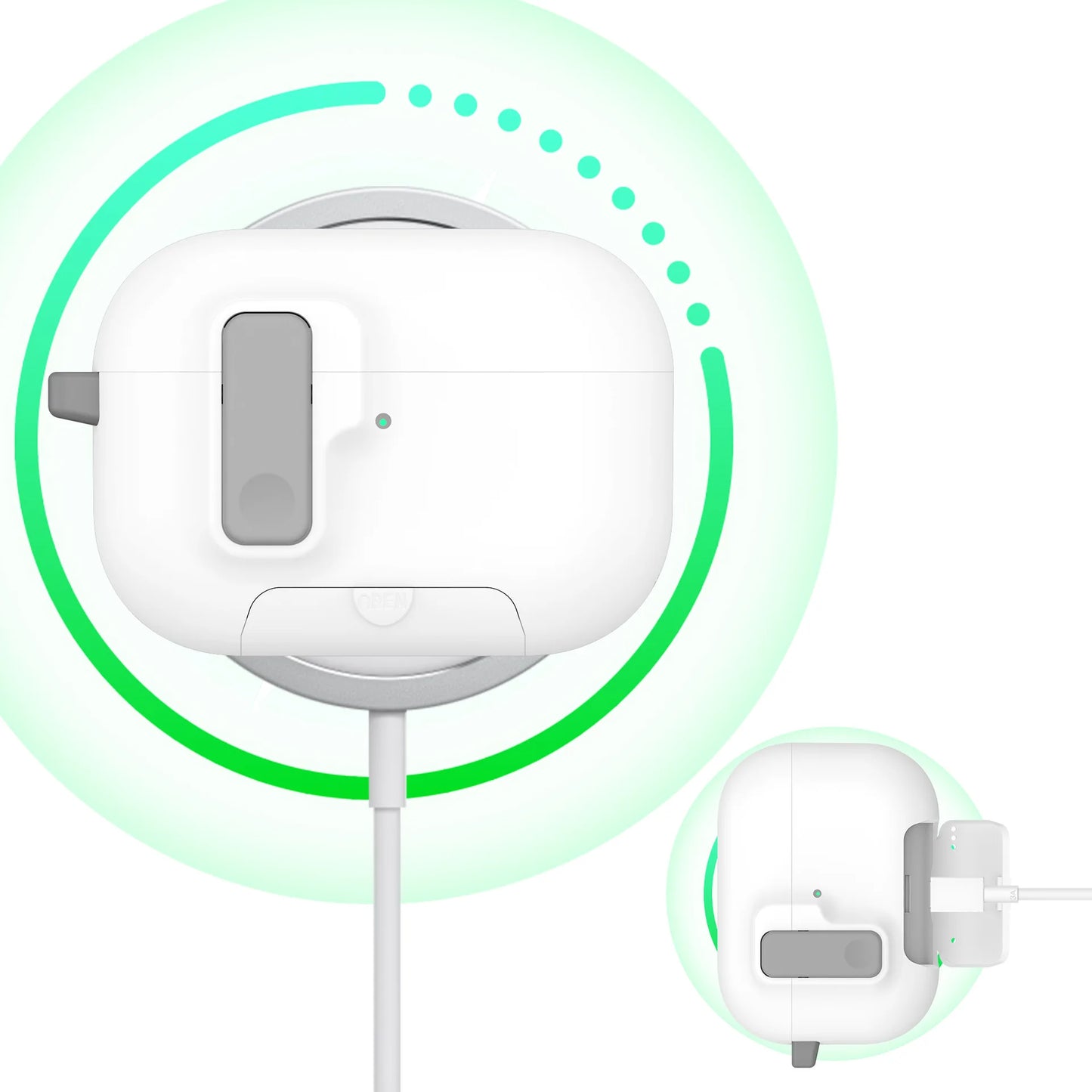 AirPods Pro 3 Protective Case with Stand, Cleaner & Magnetic Lock – Sand Stone