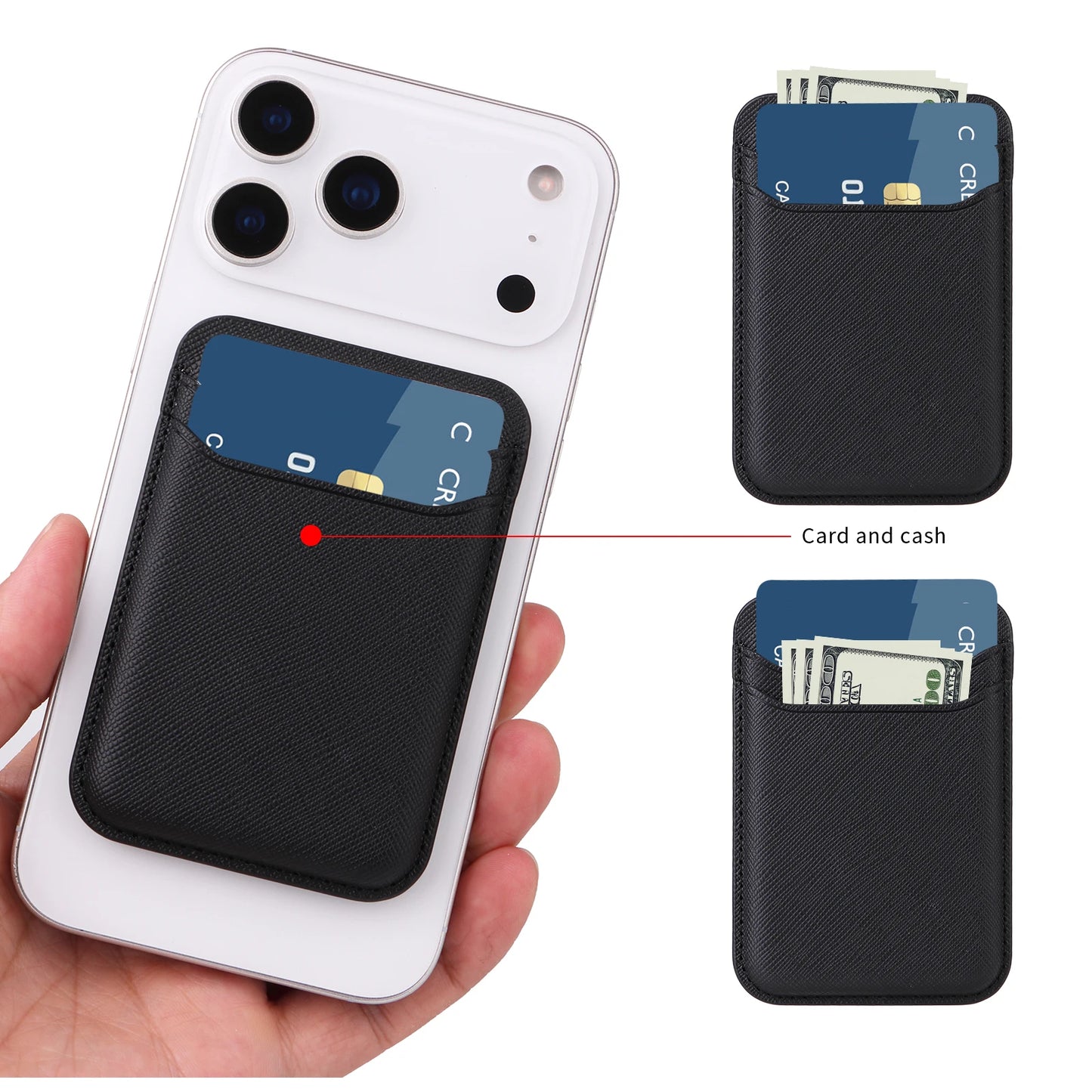 Business Minimalist Cross-Grain Leather Case for iPhone 17 Pro Max / 17 Air with MagSafe