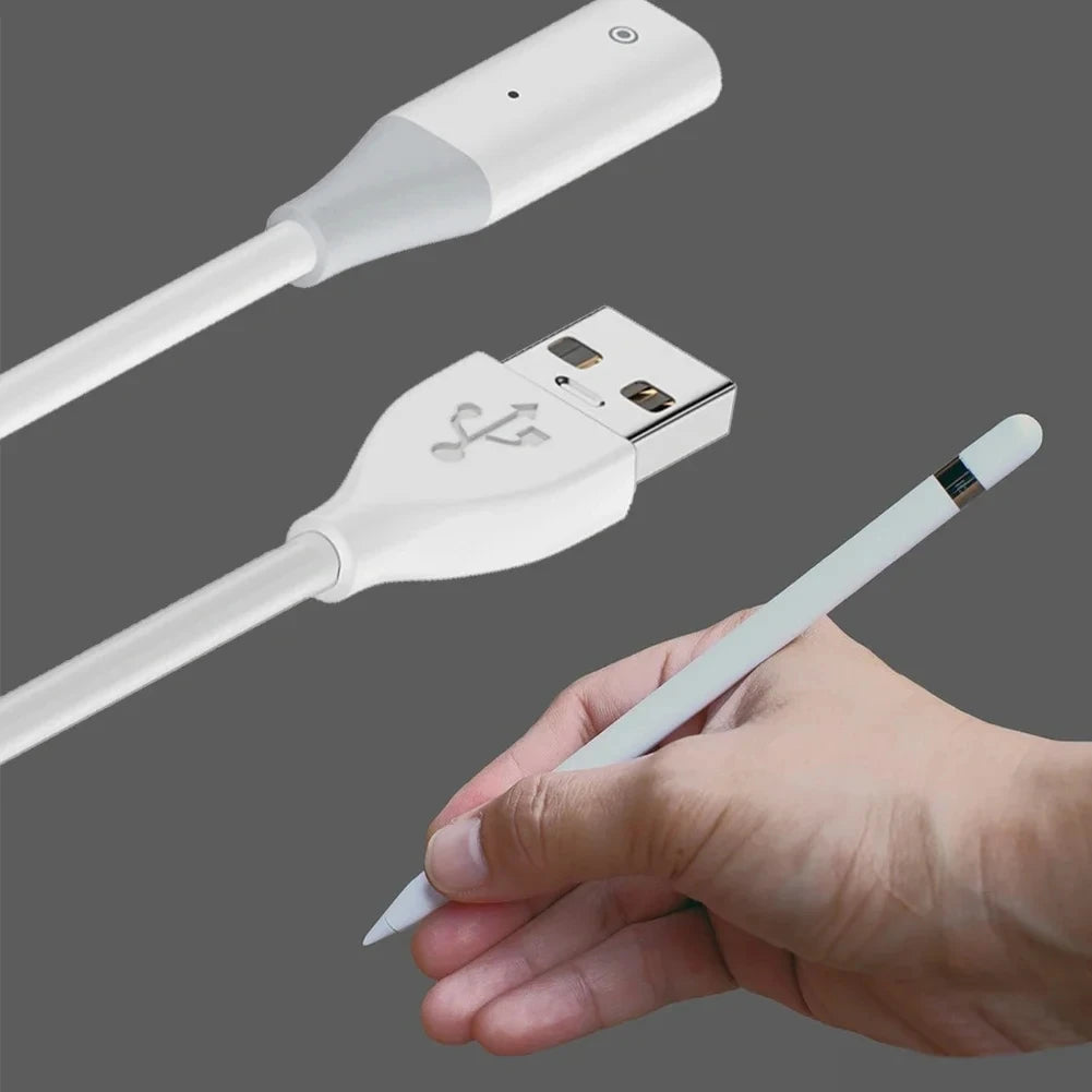 USB A/Type-C Charger Cable for Apple Pencil Gen 1 with Indicator Light