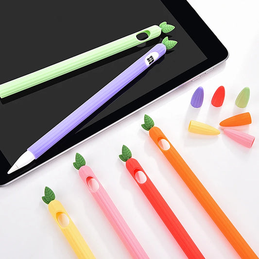 Cute Vegetable Silicone Case for Apple Pencil 1st & 2nd Gen Protective Sleeve