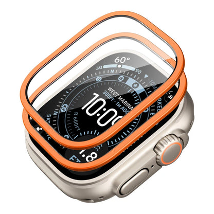 2PCS Metal Tempered Glass Screen Protector for Apple Watch Ultra 3/2 49mm