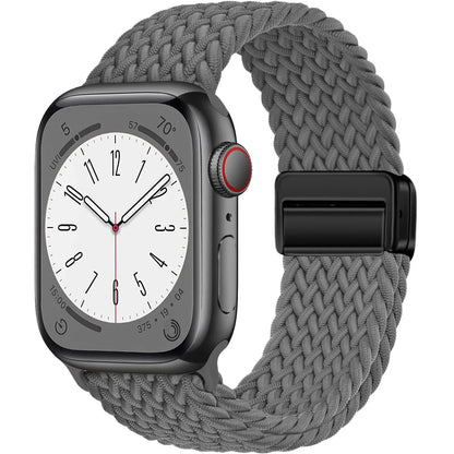 Braided Strap for Apple Watch Ultra 2 & Series 9–3, Magnetic Buckle Band 49–38mm