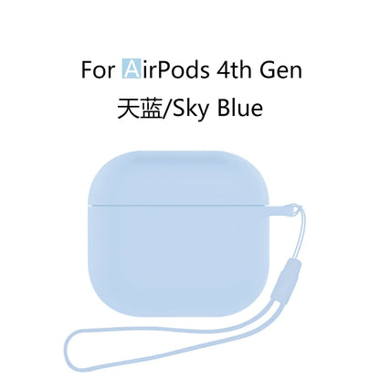 Silicone Case with Lanyard for AirPods 4 (2024) with Active Noise Canceling