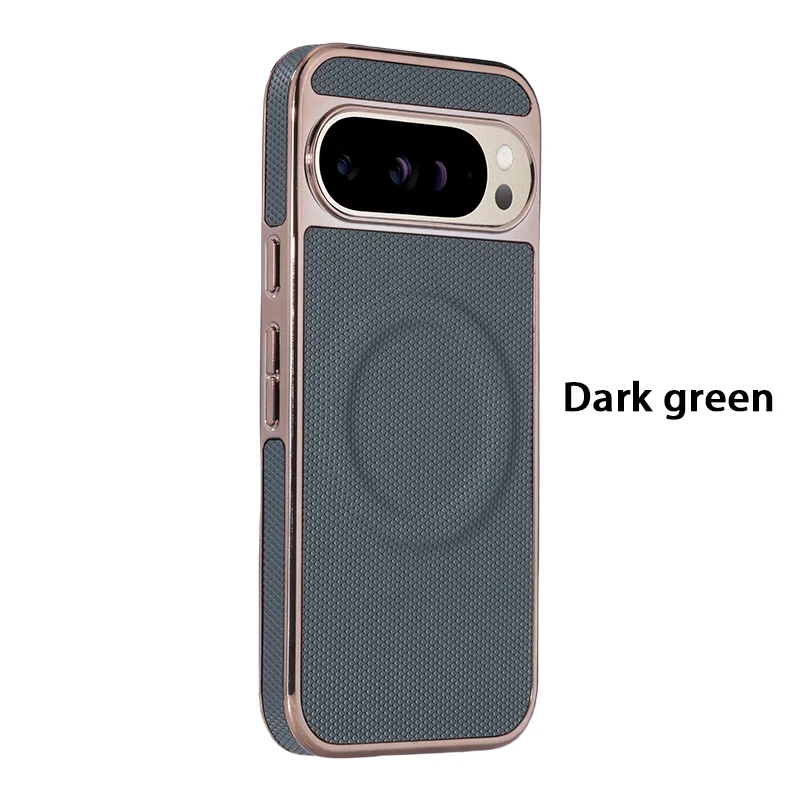 Business Metal MagSafe Case for Google Pixel 9 8 Pro XL 9A Shockproof Cover