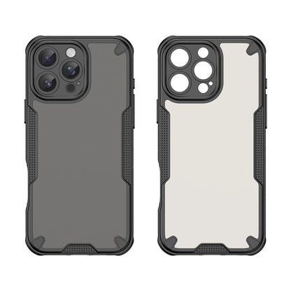 Transparent Acrylic Case with Color Frame for iPhone 14–16 Pro Max