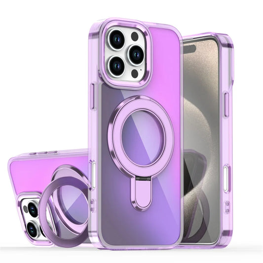 Luxury Laser Color Foldable Magnetic Stand Case for iPhone 11–16 Pro Max