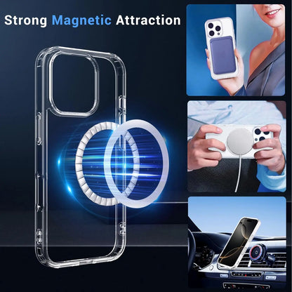 Anti-Yellowing Clear MagSafe Case for iPhone 16 15 14 13 12 11 SE