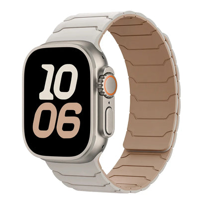 Magnetic Silicone Strap for Apple Watch Ultra 2, Series 10/9/8/7 (49mm-38mm)