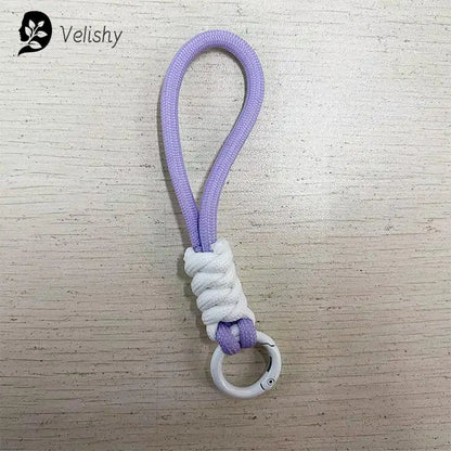 Braided Umbrella Rope Keychain Lanyard – Strong Strap for Keys and Phone Accessories