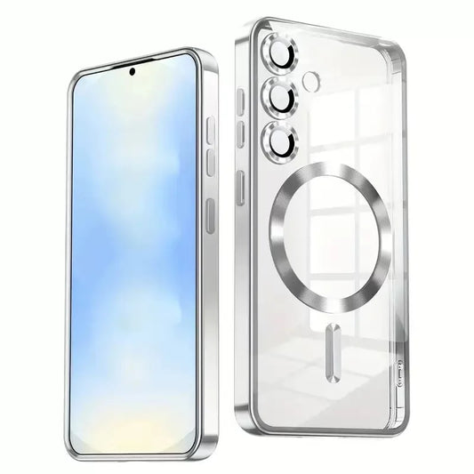 Clear Luxury Electroplated Magnetic Case for Samsung Galaxy S25 FE