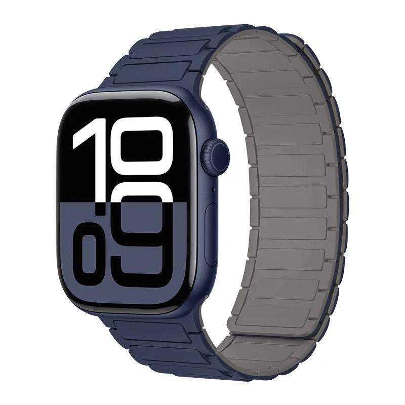 Magnetic Silicone Band for Apple Watch Ultra 3 2 Series 11 10 9 8 7 6 SE