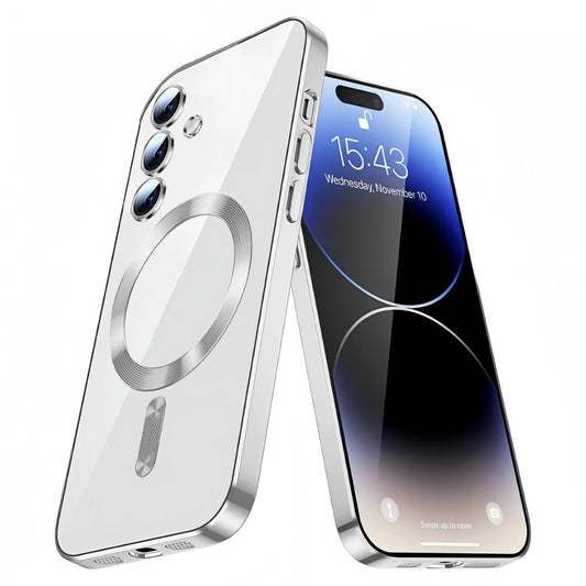 Clear Luxury Electroplated Magnetic Case for Samsung Galaxy S25 FE
