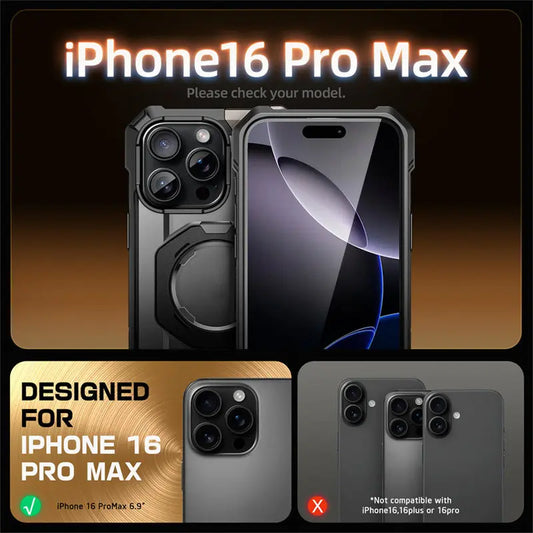 SUPCASE UB Grip Rugged Magnetic Stand Case w/ Camera Button for iPhone 16 Pro Max