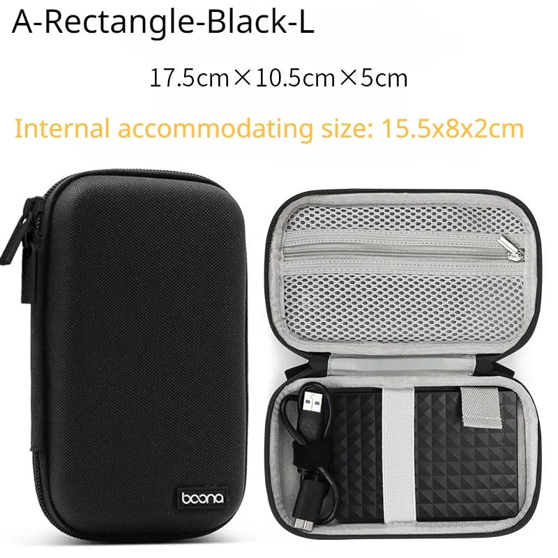 Mini Hard Shell Storage Case for Earphones, Chargers & USB Drives