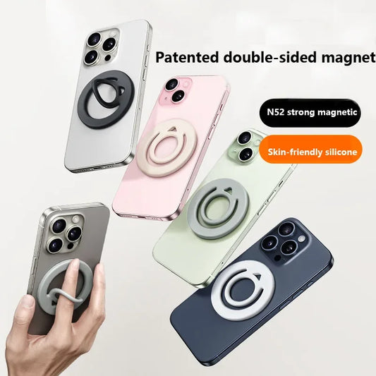 Magnetic Phone Ring Holder for iPhone 12–16 MagSafe Grip Stand Samsung Accessory