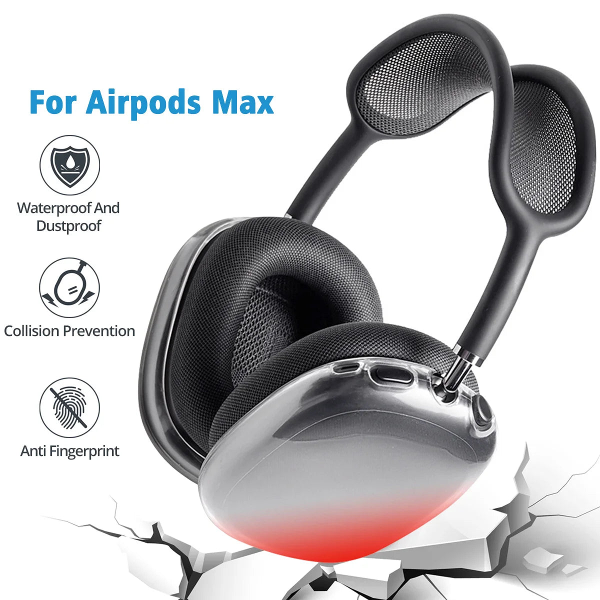 Transparent TPU Case for AirPods Max | Soft Anti-Scratch Protective Cover