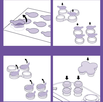 Purple Devil D-Pad & ABXY Key Stickers for Switch 2/OLED | Joy-Con Grip Set