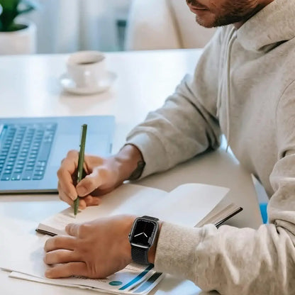 Elastic Braided Strap for Apple Watch Ultra 49mm and Series 9–SE, 45–38mm