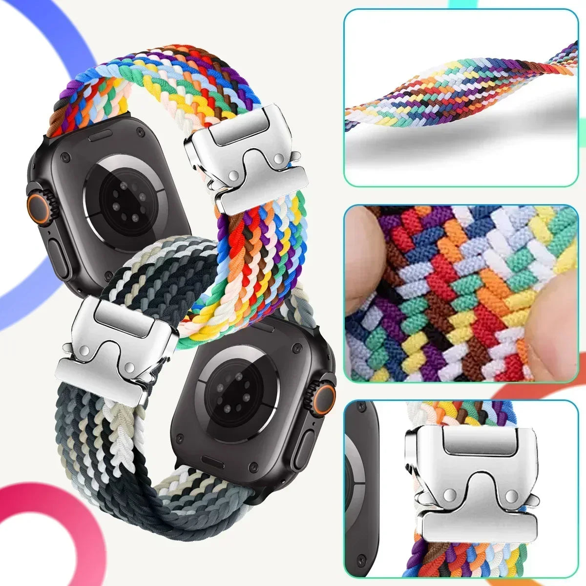Braided Band for Apple Watch 38–49mm Series 10, Ultra 2 & SE