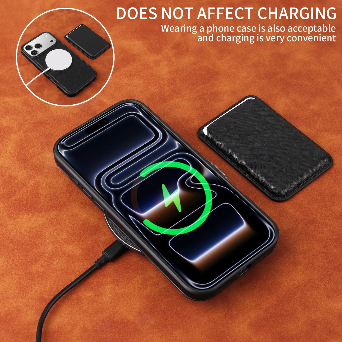 Business Minimalist Cross-Grain Leather Case for iPhone 17 Pro Max / 17 Air with MagSafe