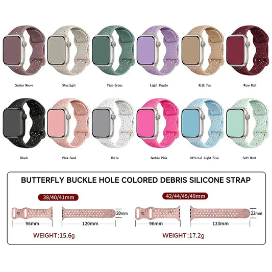 Transparent Silicone Strap for Apple Watch Ultra 2 & Series 10–SE (38–49mm)