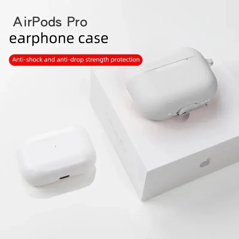 Solid Color Silicone Protective Case for AirPods Pro Soft Bluetooth Cover