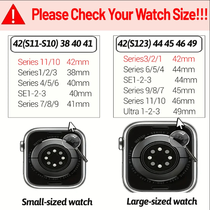Sport Silicone Strap for Apple Watch Ultra 3/2 and Series 11–6, SE3 (49–40mm)