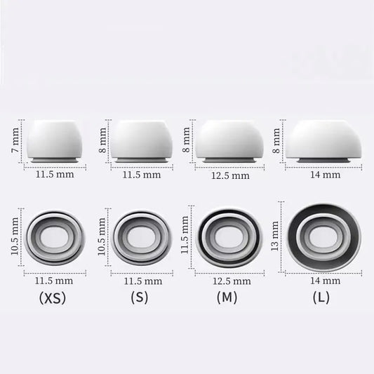 Replacement Silicone Ear Tips for AirPods Pro 1 & 2 – With Vent Holes