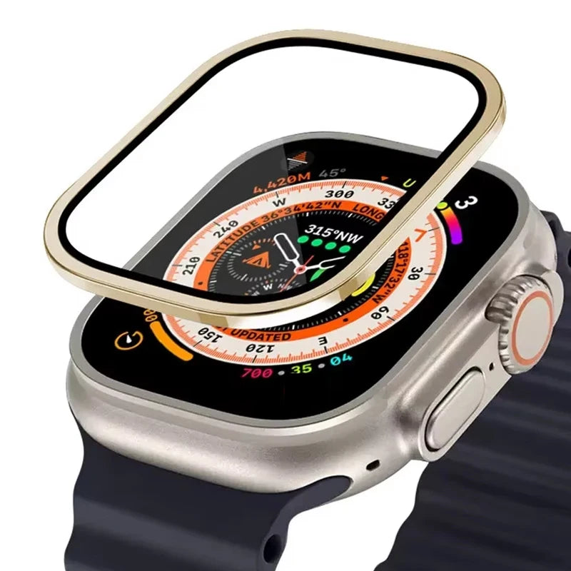 Tempered Glass Film for Apple Watch Ultra 3/2/1 49mm Screen Protector Bumper