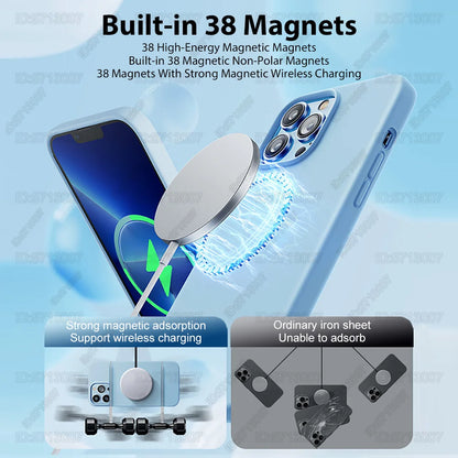 Magnetic Liquid Silicone Case for iPhone 13/12 Pro Max & 13 Plus