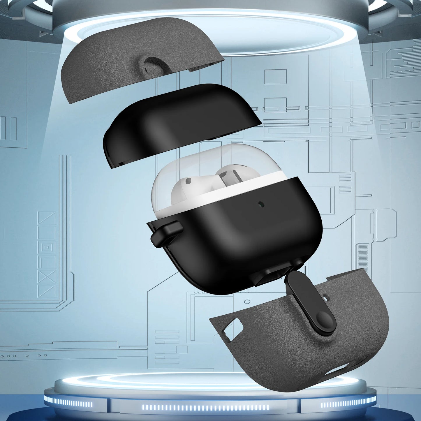 Secure Lock Case for Samsung Galaxy Buds 3/3 Pro with Cleaner Kit & Keychain