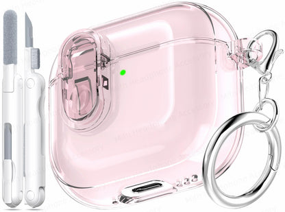 Electroplated Transparent Case for AirPods 4 – Shockproof Protective Cover