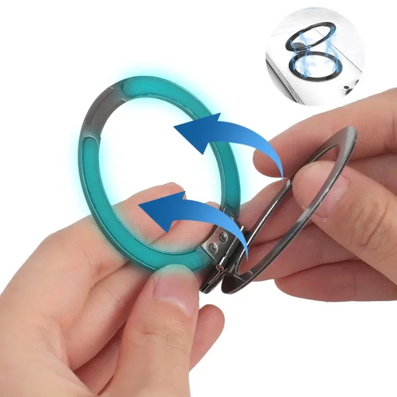 Magnetic Finger Ring Holder for iPhone 15 16 MagSafe Wireless Charging Stand