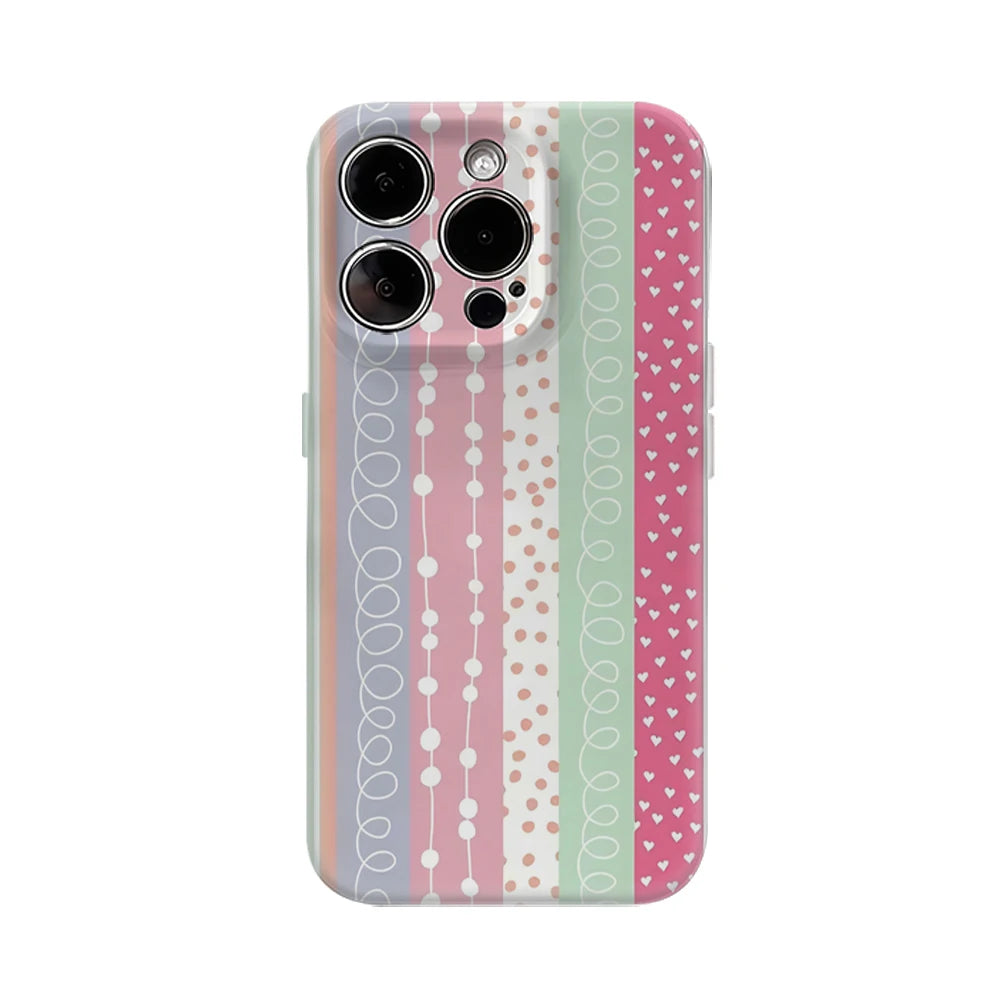 Pastel Striped Patterns Case for iPhone 17 16 15 14 13 12 11 Pro Max Plus