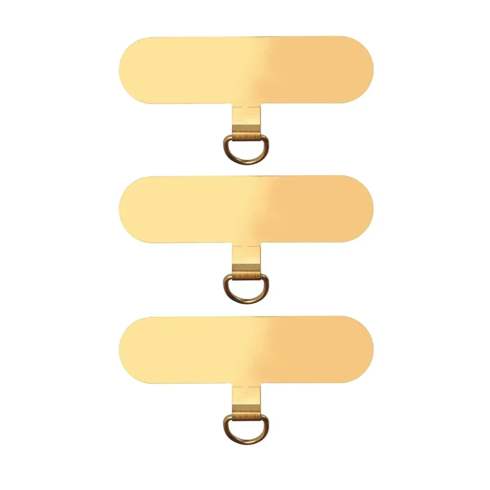 3PCS Stainless Steel Phone Lanyard Patch Tabs Ultra-thin Tether Connector Set