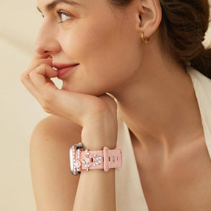 Diamond Metal Charms for Apple Watch Band Bling Rings for iWatch Series 9-6 SE