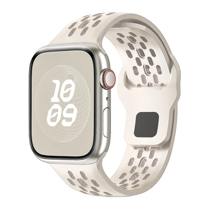 Silicone Band for Apple Watch Series 3–10 Ultra, Adjustable Strap 38mm–49mm Bracelet