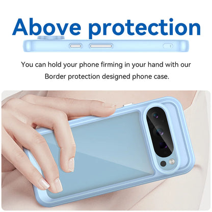 Fashion Transparent Acrylic Case for Google Pixel 9–7 Pro & 10 Pro XL – Shockproof