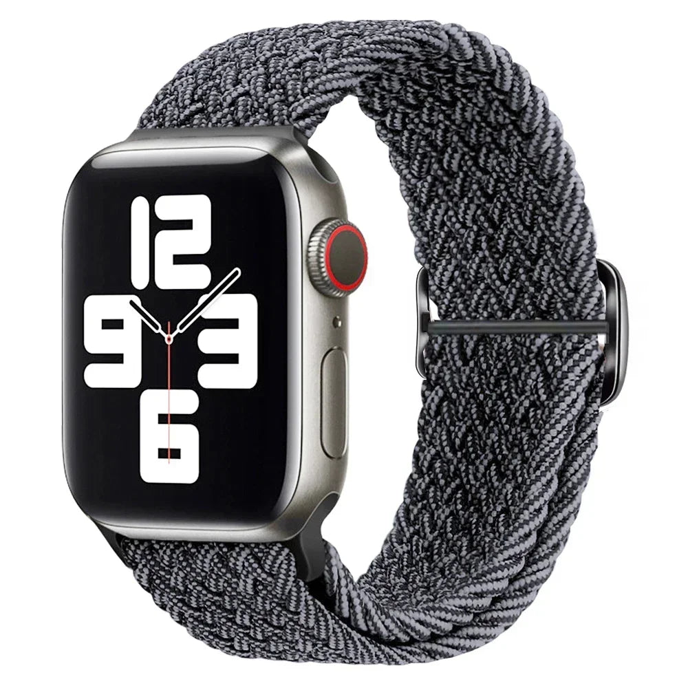 Braided Solo Loop for Apple Watch Ultra & Series 10–3 SE Elastic Band