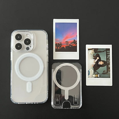 MagSafe Clear Acrylic Wallet Photo Card Holder for iPhone 17 Air 16 15 14 13 12 11