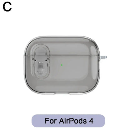 Transparent TPU Protective Case with Lock for AirPods 4 (2024)