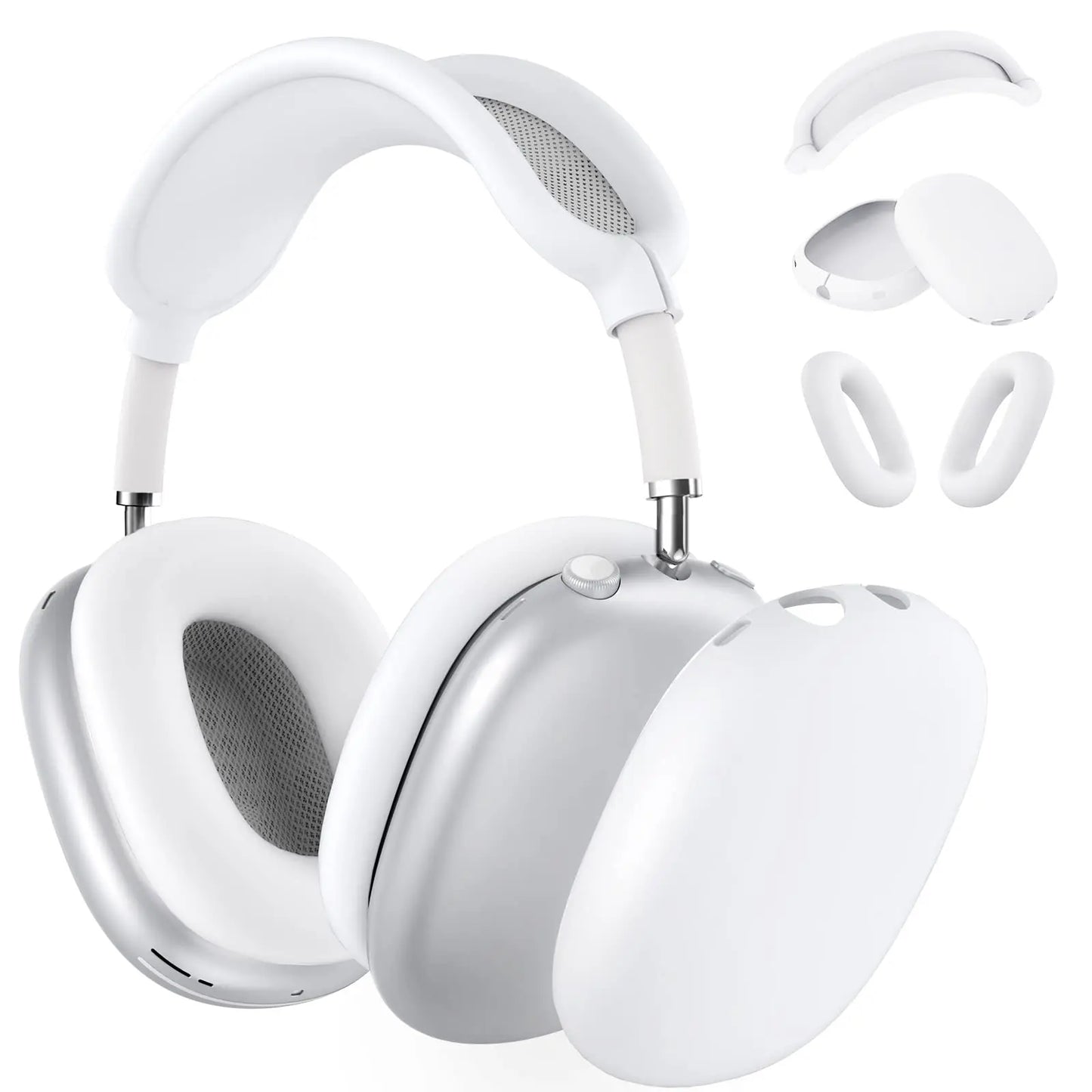 4-in-1 Silicone Case Set for AirPods Max Headphones – Black